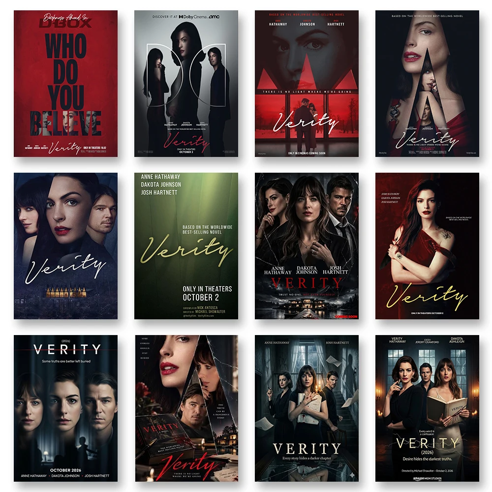Verity 2026 Movie Poster Canvas Wall Art Print Mural Suspense Film Decorative Painting for Home Living Room Decor Gift Unframed