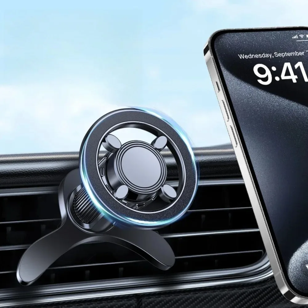 Image of Universelle Magnetische Autohalterung für Lüftungsschlitze Verbesserte Starke Magnet-MagSafe-Autohalterung mit Stabilem Lüftungsclip Freihändige Telefonhalterung
