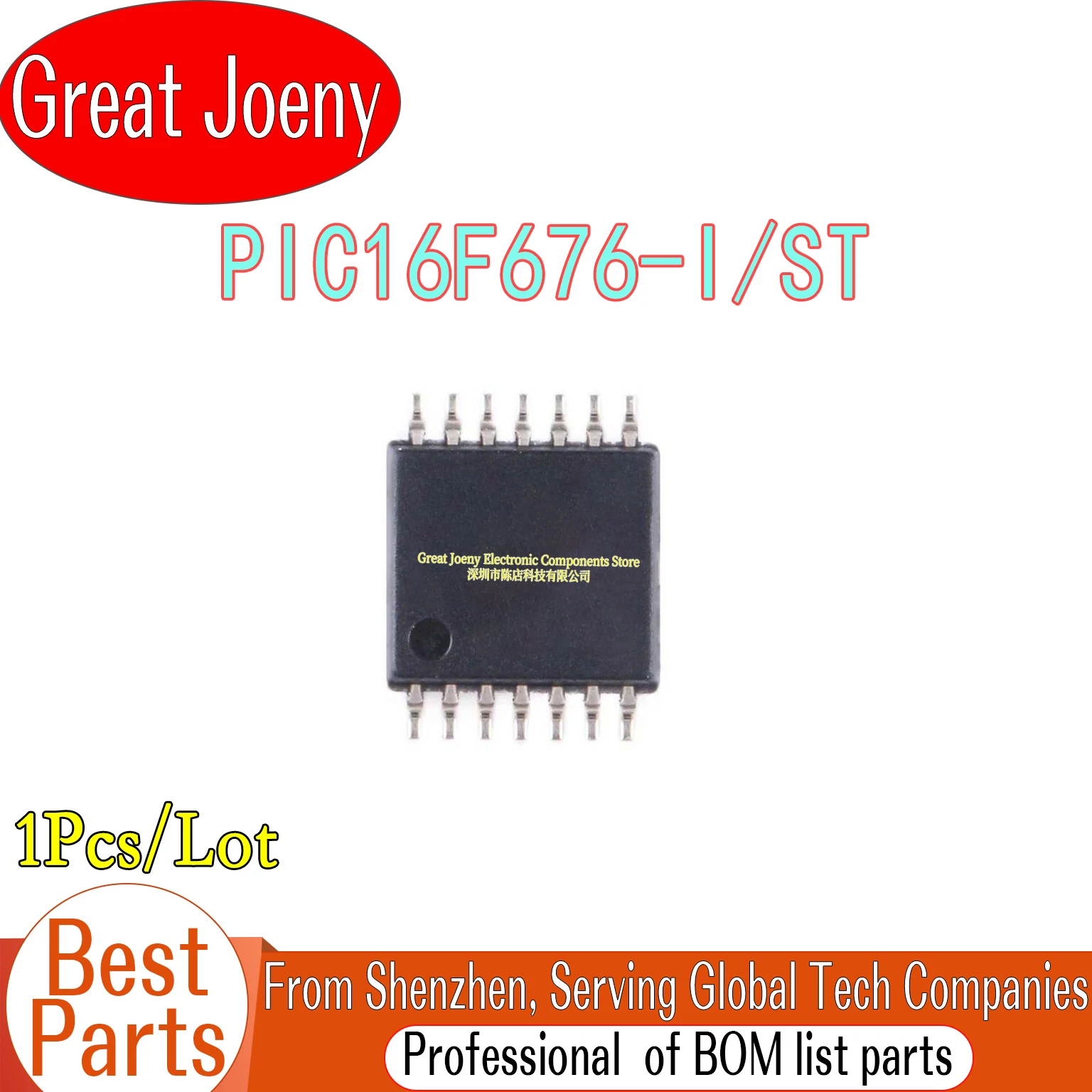 

100% New Original 16F676-I PIC16F676-I/ST PIC16F676 IC MCU Chipset TSSOP-14