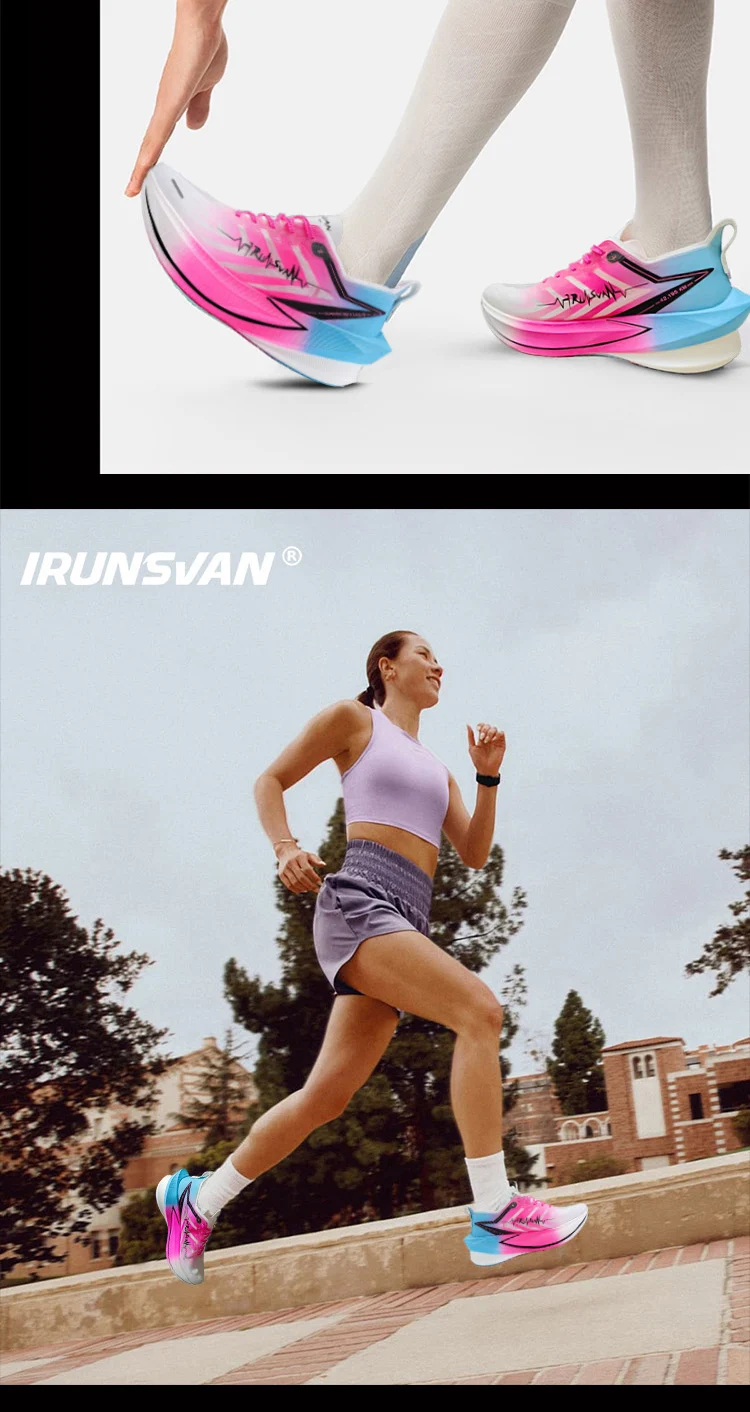 IRUNSVAN 2025 Shadow Wing 3.0 Full Palm T800 Carbon Board Running Shoes Breathable and Durable Sports Shoes for Men and Women