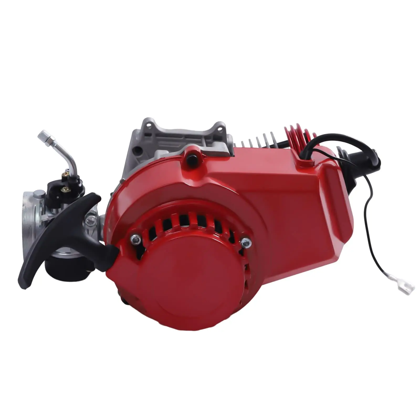 49Cc 2 Stroke Engine Motor, Modified 6 Teeth Pull Start Engine Motor for Mini Dirt Bike Pocket Bike Scooter Atv