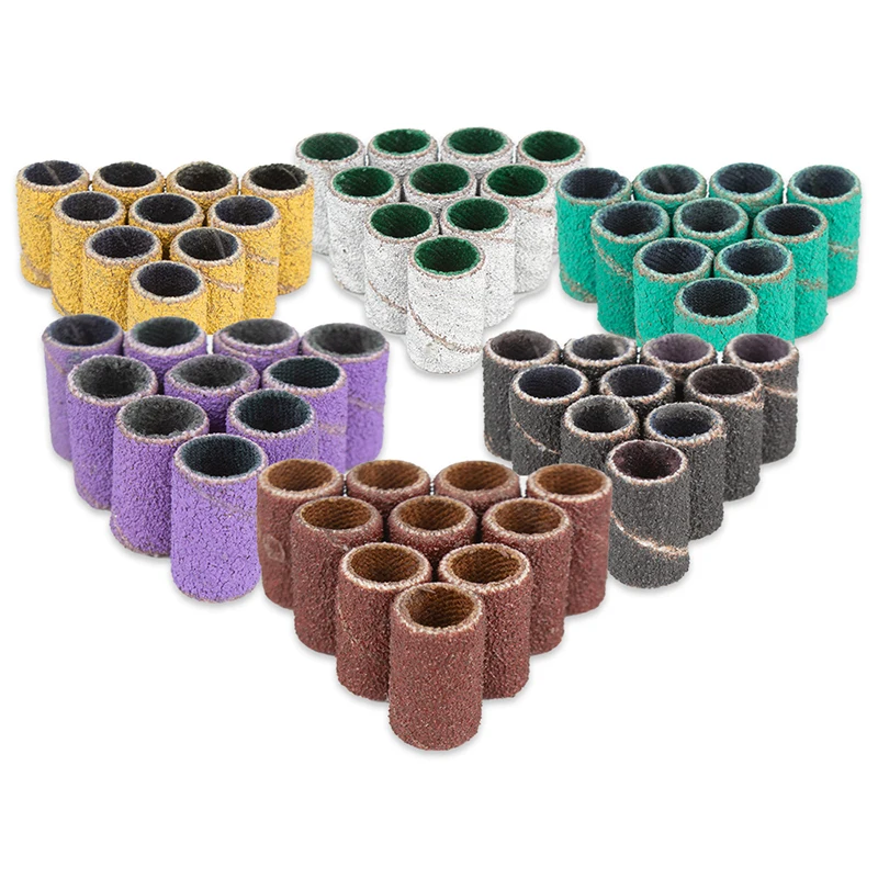 100 Uds bandas de lijado de uñas accesorios de broca de uñas para máquina de manicura esmalte de Gel herramienta de manicura 80 #   120 #   180 #   240 #