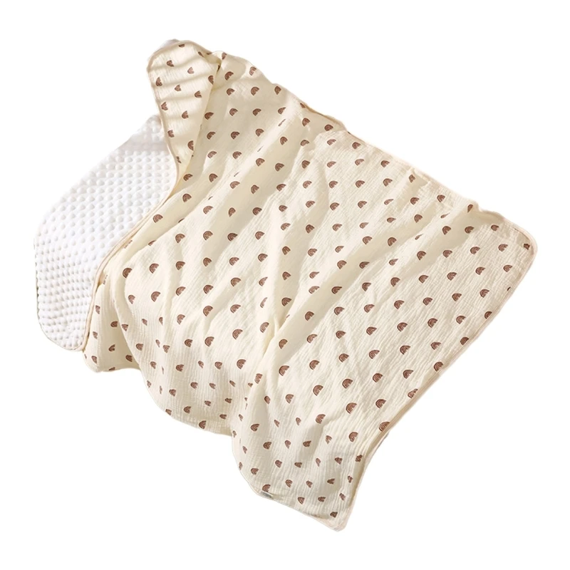 Coperta in crêpe di cotone trapunta double-face per bambini Biancheria da letto per bambini Swaddle Muslin Wrap