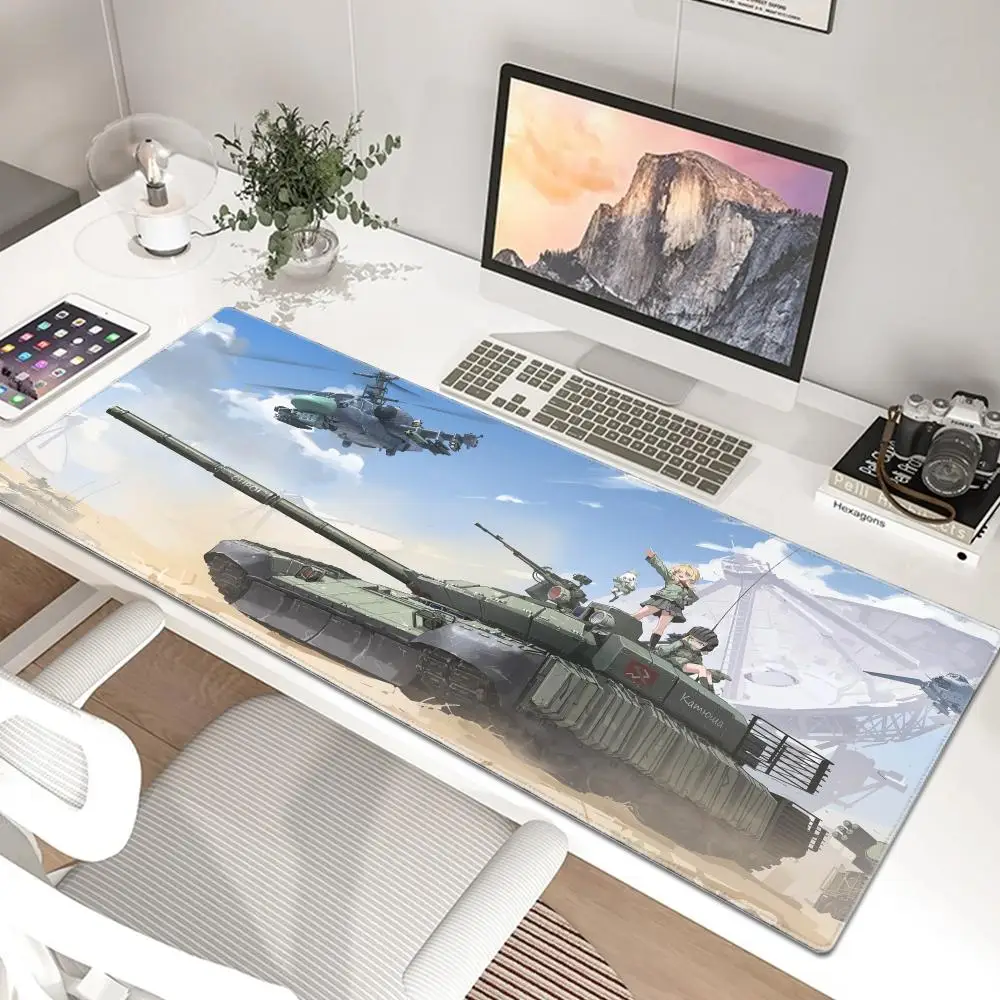 900X40 Keyboard pad XL Classic Anime Girls und Panzer Mouse Pad large War Thunder Desk Mat PC Gamer Office Carpet Home Table pad