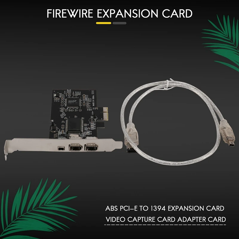 1394 Firewire Card,Pcie 3 Ports 1394A Firewire Expansion Card, PCI Express To External IEEE 1394 Adapter Controller