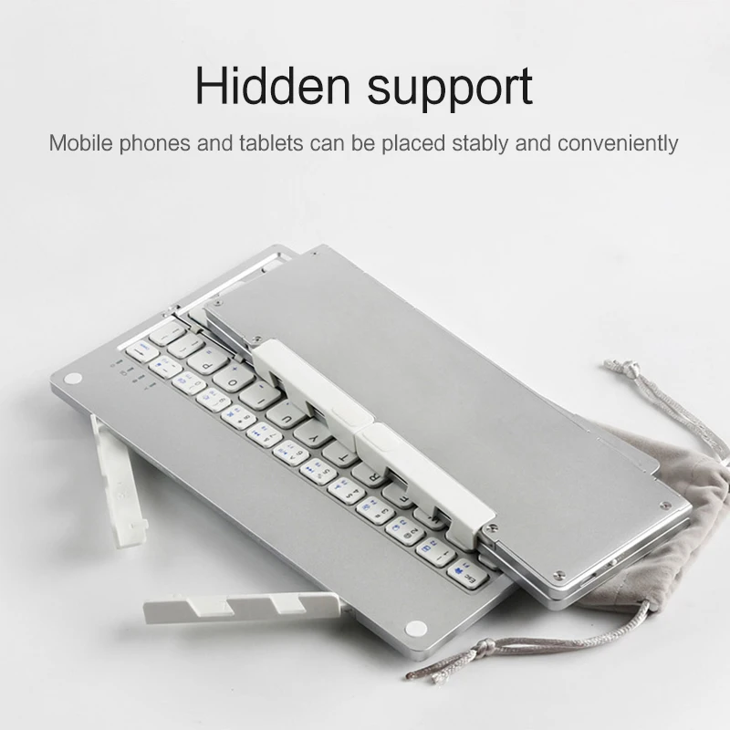 Teclado plegable Universal portátil, miniteclado inalámbrico con Bluetooth para Ios/android/windows, ordenador portátil, tableta y teléfono