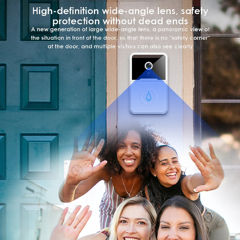 1 ~ 8PCS Tuya สมาร์ทไร้สาย Video Doorbell Digital Visual Intercom WIFI ประตูเบลล์กันน้ําอิเล็กทรอนิกส์ Doorman Home Security