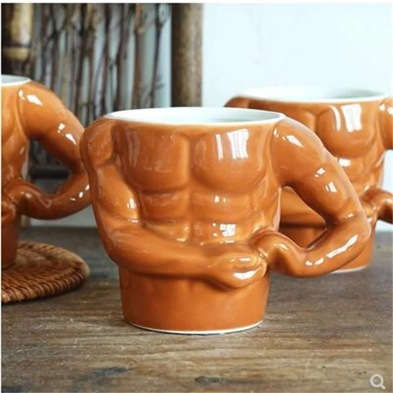 

2023 New Men's Muscle Ceramic Mug, Water Cup, Coffee Cup, Large Capacity Cup, Milk Mug, Fashion, Creativity, Personality