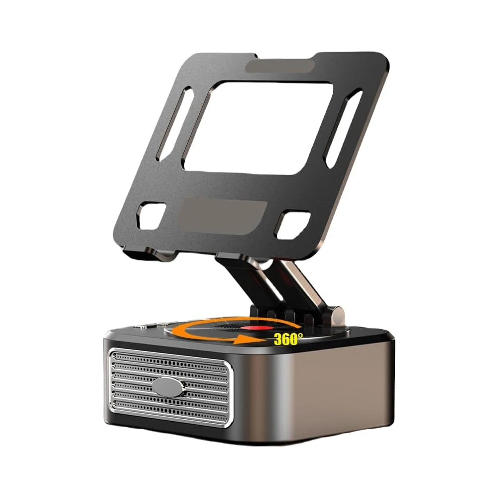 

360 Tablet Stand - Rotating Adjustable Holder, Stereo Desk with Creative Design, Tablet Accessory, Mount Stand, Desk Gadget