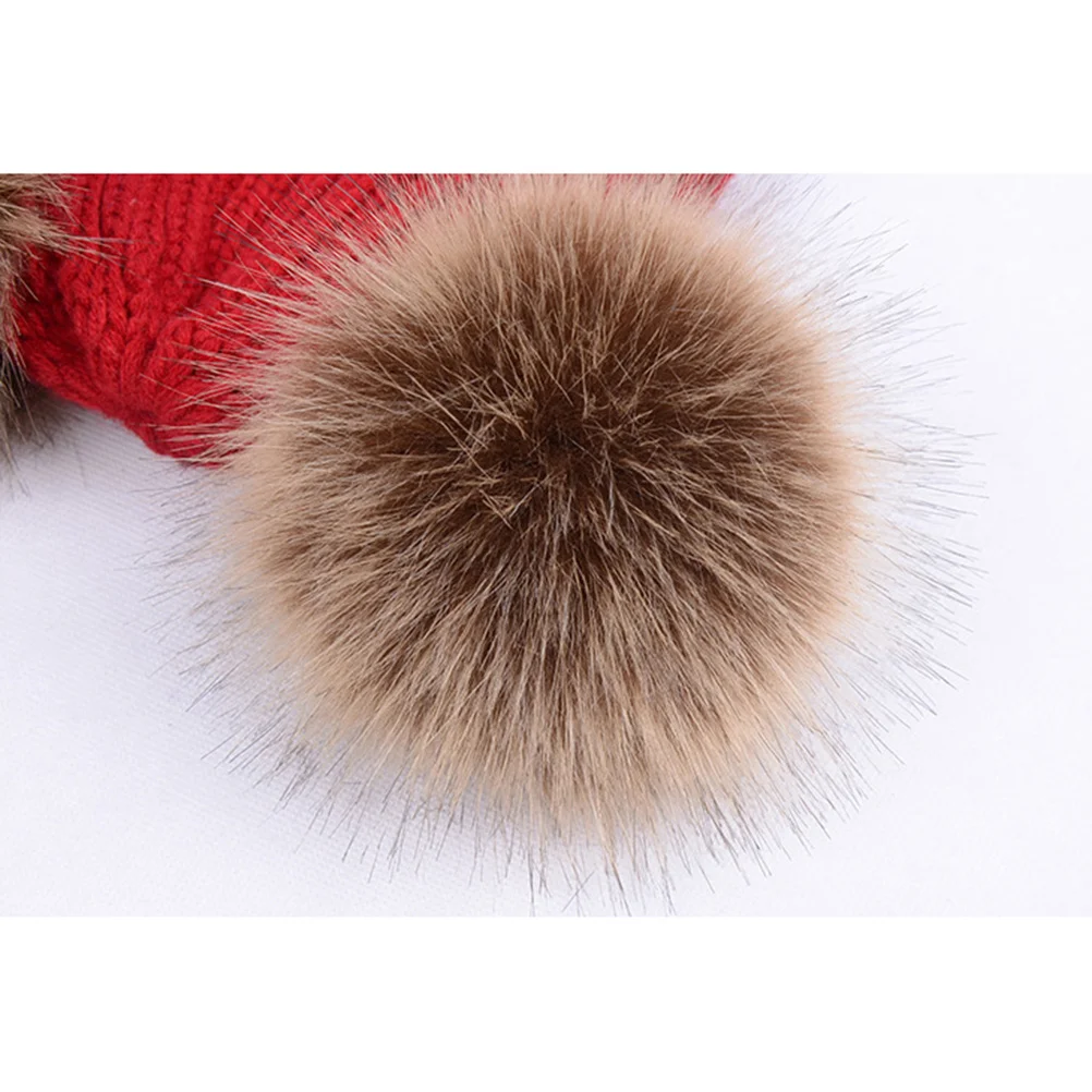 قبعة محبوكة دافئة للأطفال من عمر 0 إلى 6 سنوات بتصميم لطيف مع كرات قبعة شتوية للأطفال البنات والأولاد مناسبة للخريف والشتاء #2