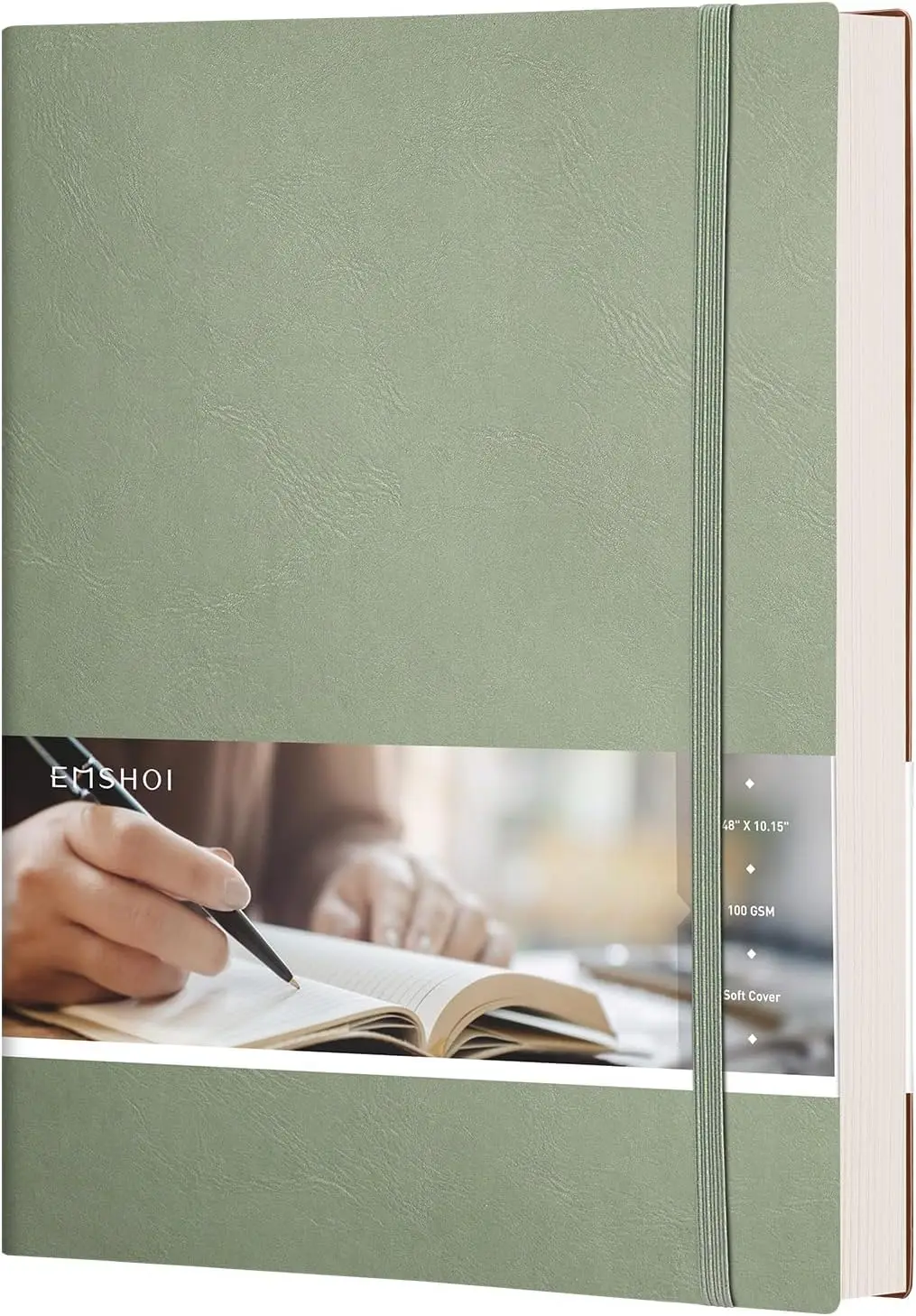 

Блокнот B5 в мягкой кожаной обложке, 192 нумерованных страниц, с точечной сеткой, для ведения ежедневника, рисования, работы, учебы, зеленый