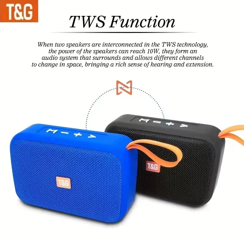 TG506 portable wireless Bluetooth speaker, subwoofer, plug-in USB flash drive, radio, charging, outdoor mini speaker