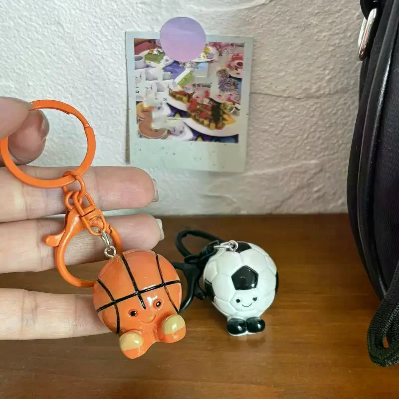 

Keychain Cute Cartoon Three-dimensional Football Badminton Kawaii Fun Creativity Couple Ornament Decoration Accessories Gifts