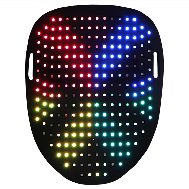 Imagem -04 - Multicolor Led Light up Full Face Mask Festa Carnaval Dança Brilhante Disfarce Boate Adereços Néon