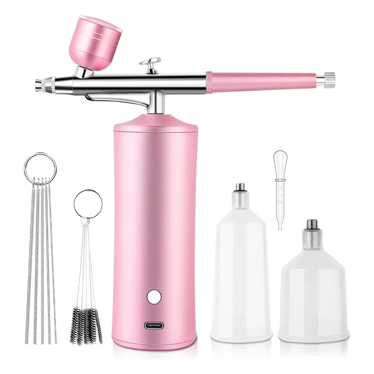 

Airbrush Kit with Compressor,Air Brush for Nails, 0.3Mm Nozzle Oxygen Injector, Cordless Airbrush Gun,for Skin Hydration