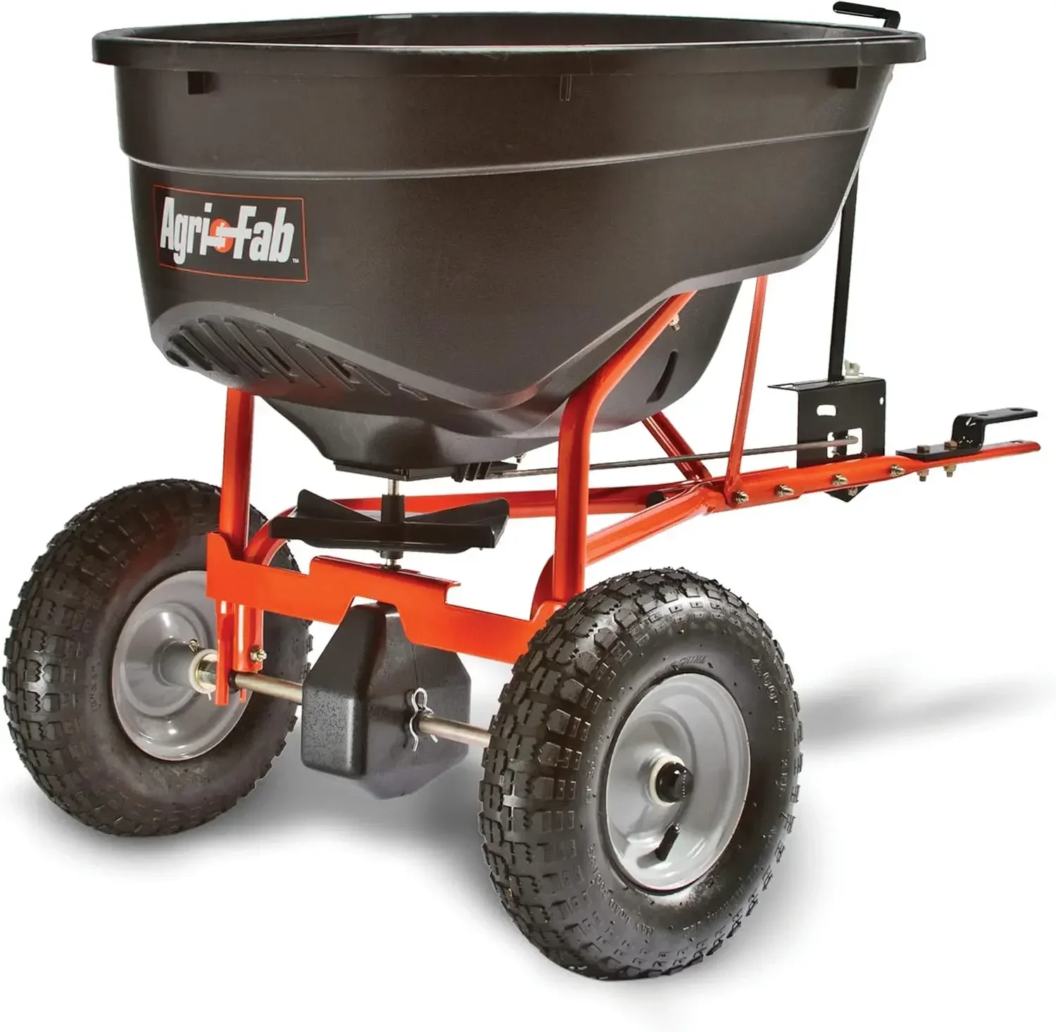 

Bestseller130 lb. Tow-Behind Lawn & Garden Broadcast Spreader for Seed,Fertilizer,Salt,Ice Melt; Easy to use Flow Control from S