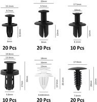 6 Size 100pcs Auto Fastener Clip Mixed Fastener for Opel Astra g/gtc/j/h Corsa Antara Meriva Zafira Insignia Mokka KX3 KX5