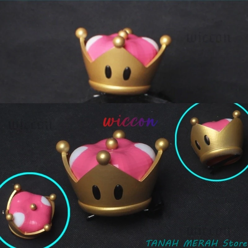 New 3D Bowsette Kuppa Koopa Hime Princess Cosplay Womanize Crown Hairpiece Headwear Halloween Costume Props Handwork