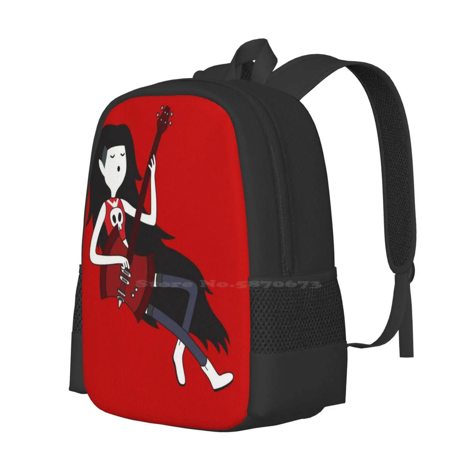 Hot Sale Backpack Fashion Bags Adventuretime The Vampire Queen Cute Adventure Time Cartoon Guitarist Bassist Bass Guitar Rocker