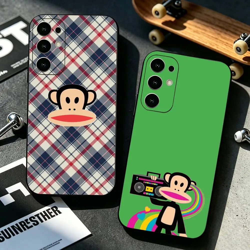 P-Paul F-Frank Logo Phone Case For Samsung S25,S24,S21,S22,S23,S30,Ultra,S20,Plus,Fe,Soft Silicone Black Cover