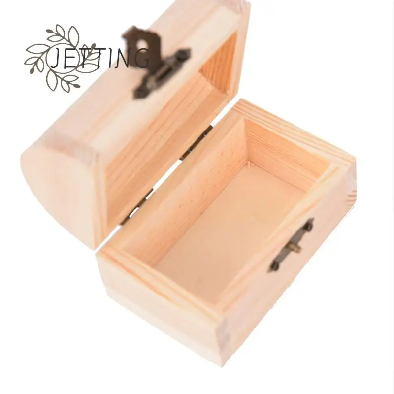 Wooden Arched Box Keepsake Vintage Treasure Chest Wood Jewellery Storage Box For Wedding Christmas Gifts Kitchen Cabinet Storage