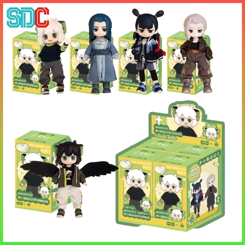 Simontoys The Legend Of Hei 2 Blind Box Cute Bjd Doll Trendy Toy Anime Peripheral Desktop Ornament Kawaii Model Garage Kit Gift