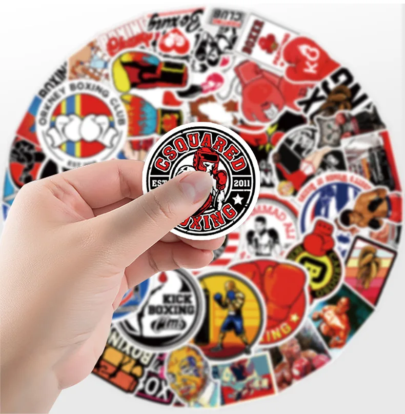 50Pcs Boxing Sports Series Graffiti Stickers Suitable for Laptop Helmets Desktop Decoration DIY Stickers Toys Wholesale