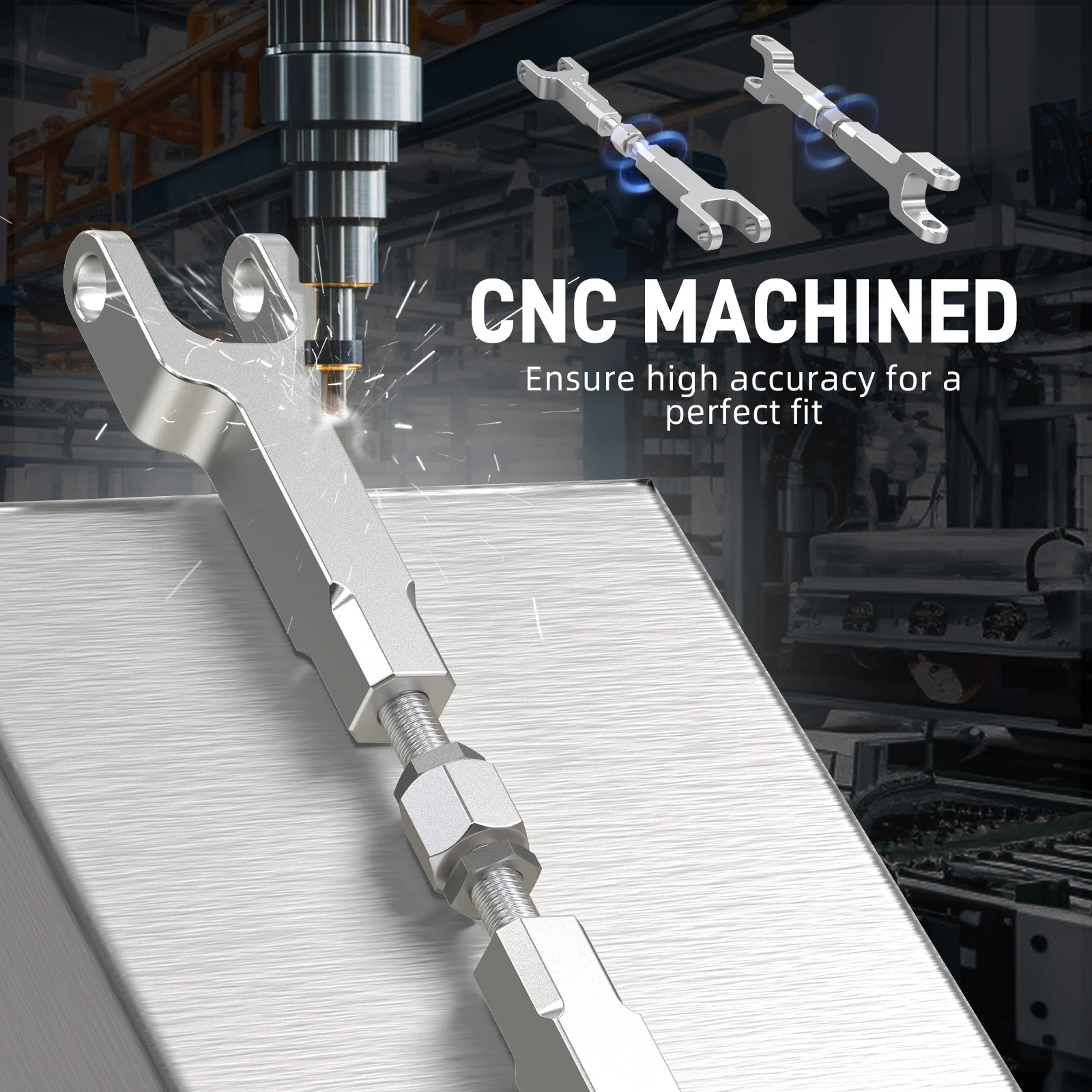 BEVINSEE 調整式DSSRセレクターロッド BMW E46 320i 323i 325i用、25111434613の代替品（調整範囲：230mm-240mm）