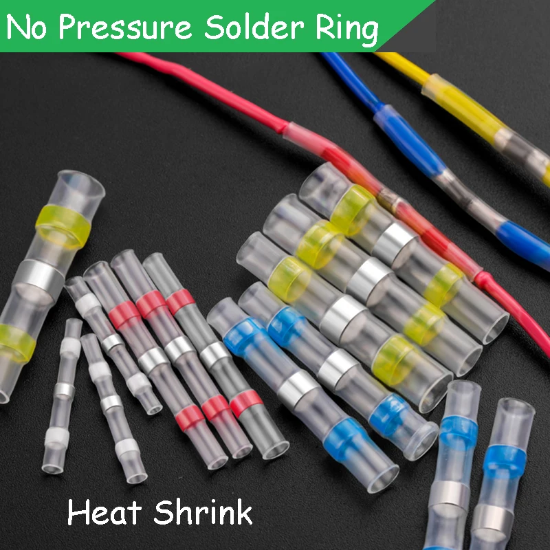 Solder Ring Heat Shrink Tubing Insulation Waterproof Flexible Sleeve Wire Connector Pressure-Free Transparent Hot Melt Shrink