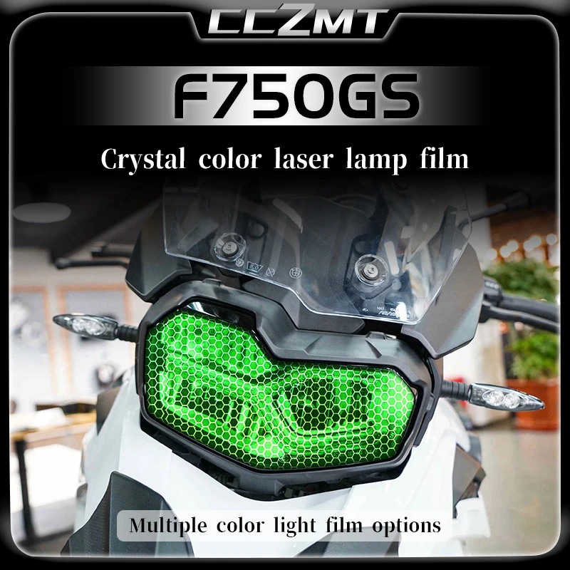 

For BMW F750GS 2022 headlights with honeycomb laser film transparent smoked black protective film modification