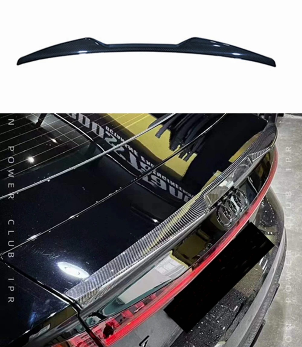 FOR Audi A7 C8 S7  Sedan 201+ Rear Trunk Boot Lip Wing Dry carbon fiber Rear Trunk Racing Boot Lip Wing Spoiler