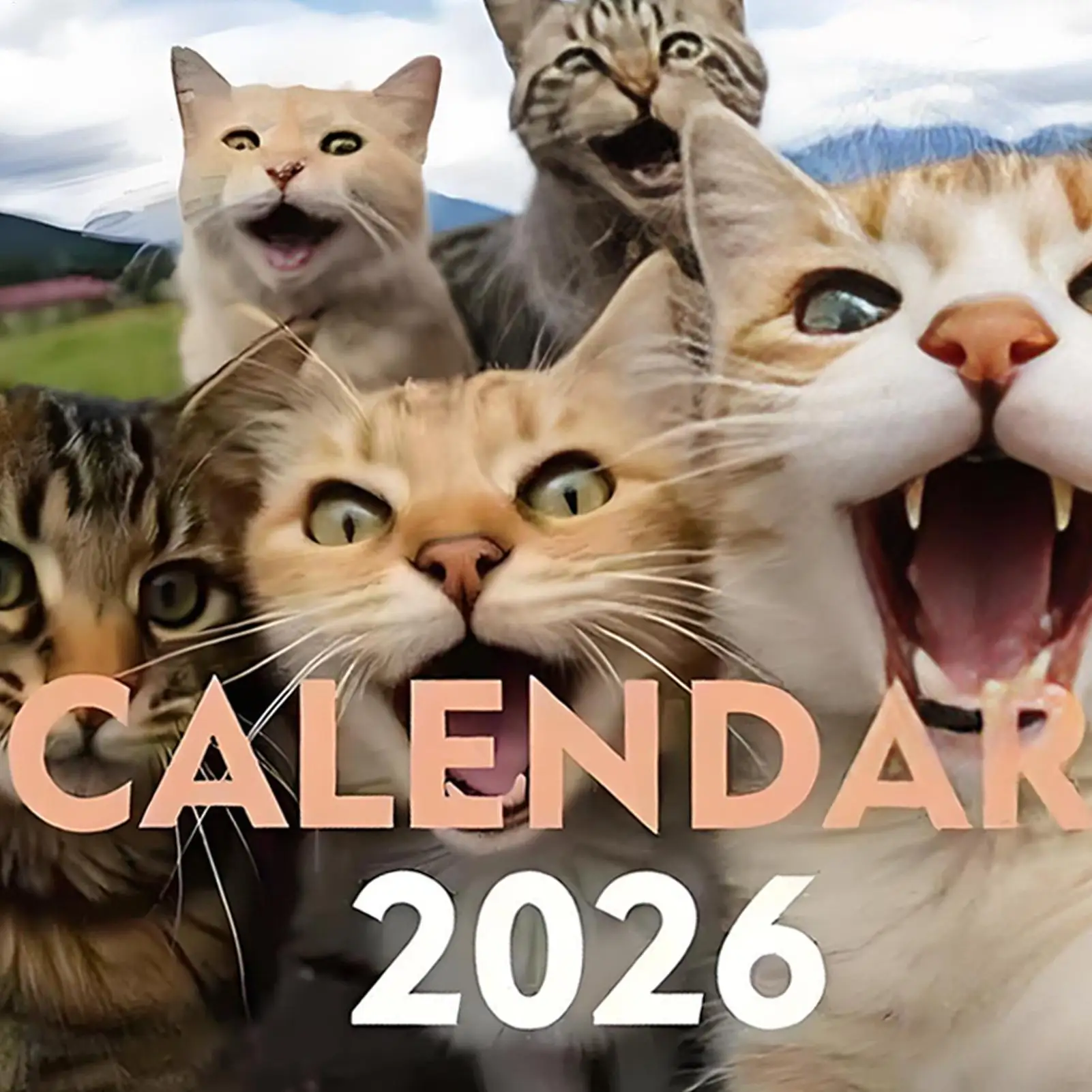 Calendario gattino 2026 12 mesi Promemoria appuntamenti Calendario a tema gatto per adulti Bambini Studenti Insegnanti Camera da letto Aula Casa