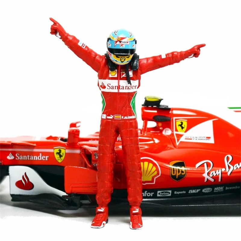 1:18 Scale 1Pcs Resin Model Scene Accessory Spain Winning Racing Vehicle Driver Racer Action Figure Collection Display Toys Fans