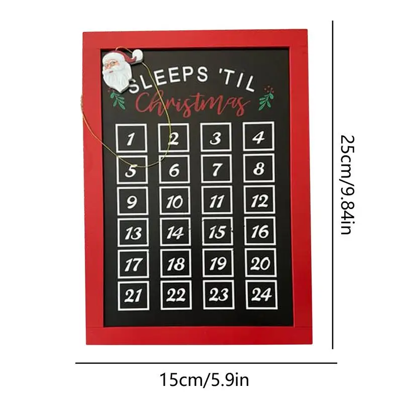 Christmas Sleep Calendar Wood Sleep till Christmas sign Ornament Wall Hanging Art Decoration Creative Mount Sign home decor