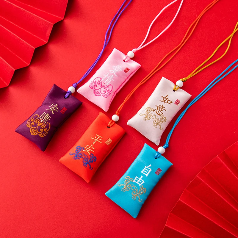 Japanese Style Lucky Spiritual Salt Pouch Spiritual Salt With Sachet Buddhist Spiritual Salt Pouch Necklace Amulet Home Ornament