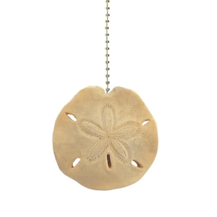 Sand Dollar Shell Ceiling Fan Pull Chain Light Decorative Extension with 6