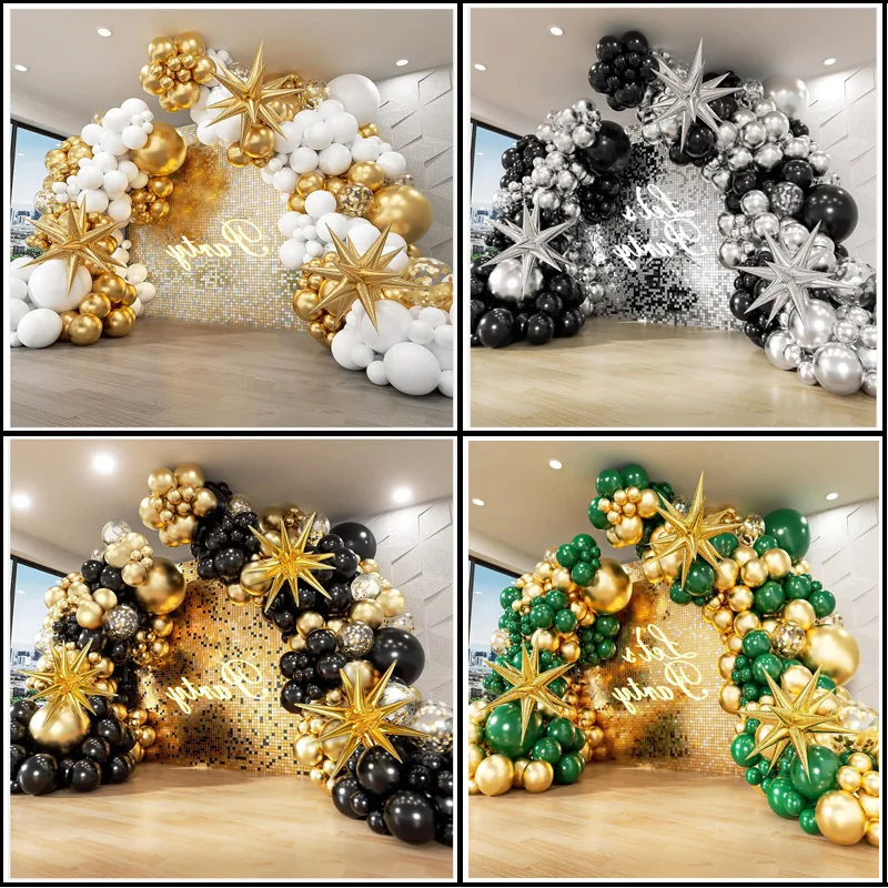 

10 Sets Explosive Star Thickened Balloon Chain Package Birthday Party Graduation Event Decoration Balloon Wedding Decoration