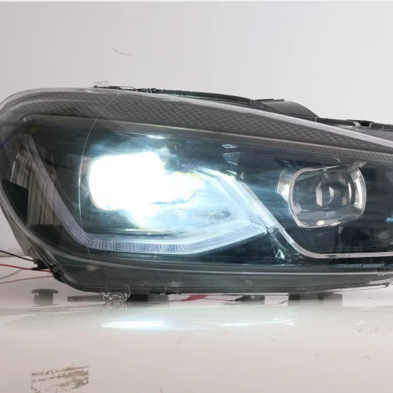 New Design LED Head Light For Golf 6 For Mk6 GTI Modify To Golf 8 Design With Activate A Dash Of Blue