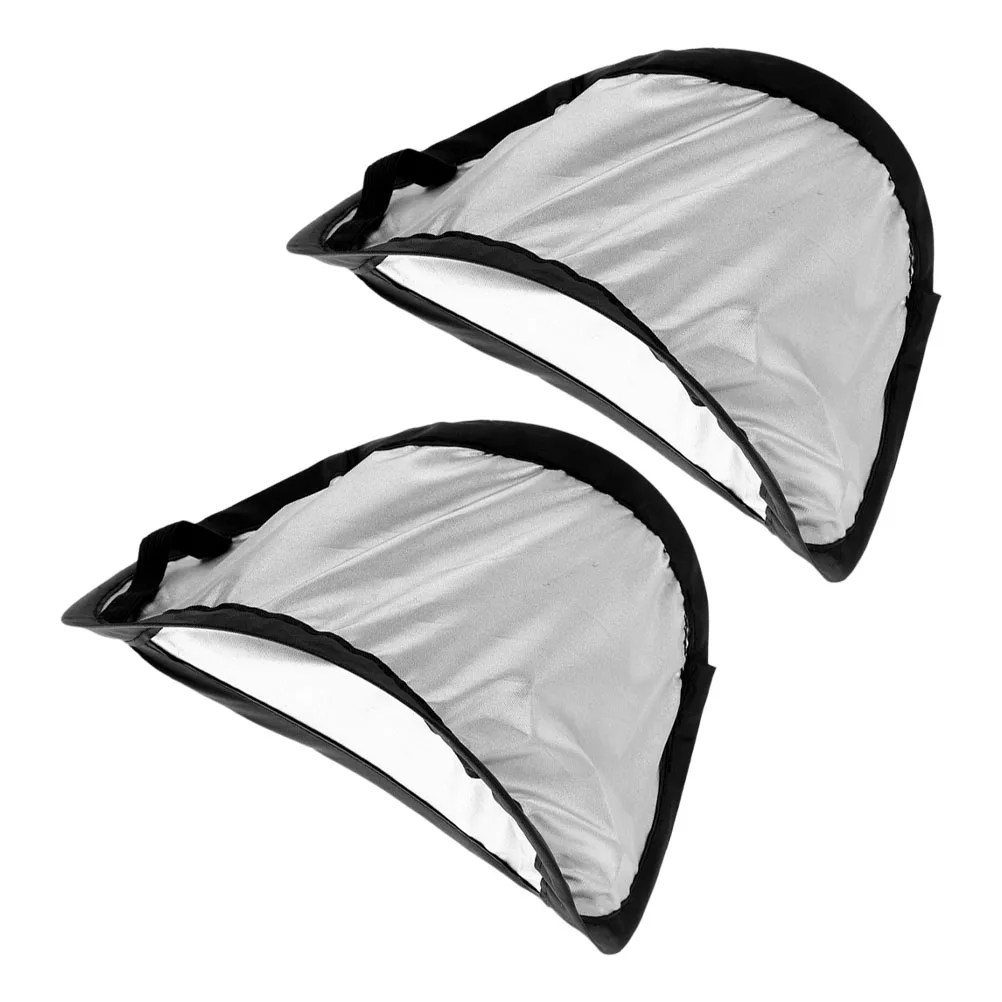 

2pcs Car Smartphone Sunshade Silver-Coated Fabric Dashboard Phone Holder Shield Uv Protection Heat Insulation Easy Install