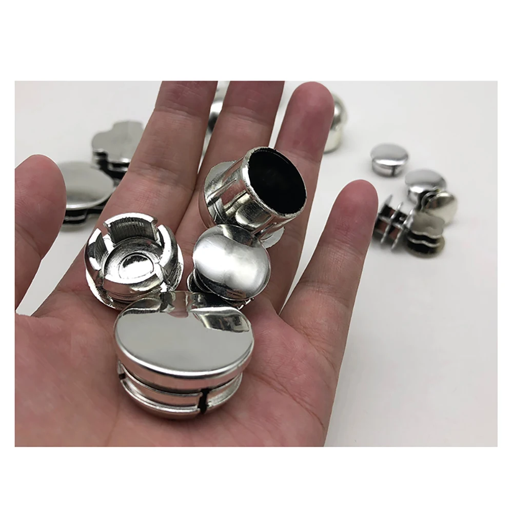 Electroplated Plastic Plug Silver Round Pipe Plugs Bung Insert Stopper Stainless Steel Tube Blanking End Cover Caps OD 10-25mm image 2