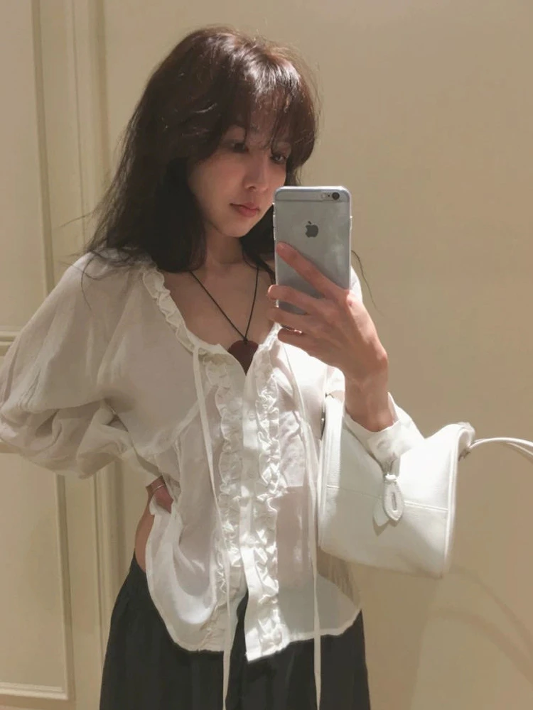

Girls' Long Sleeve Shirt Bow Tie Leaf Design Sunscreen Casual Style V-Neck Cotton Polyester Blend Spring New Arrivals