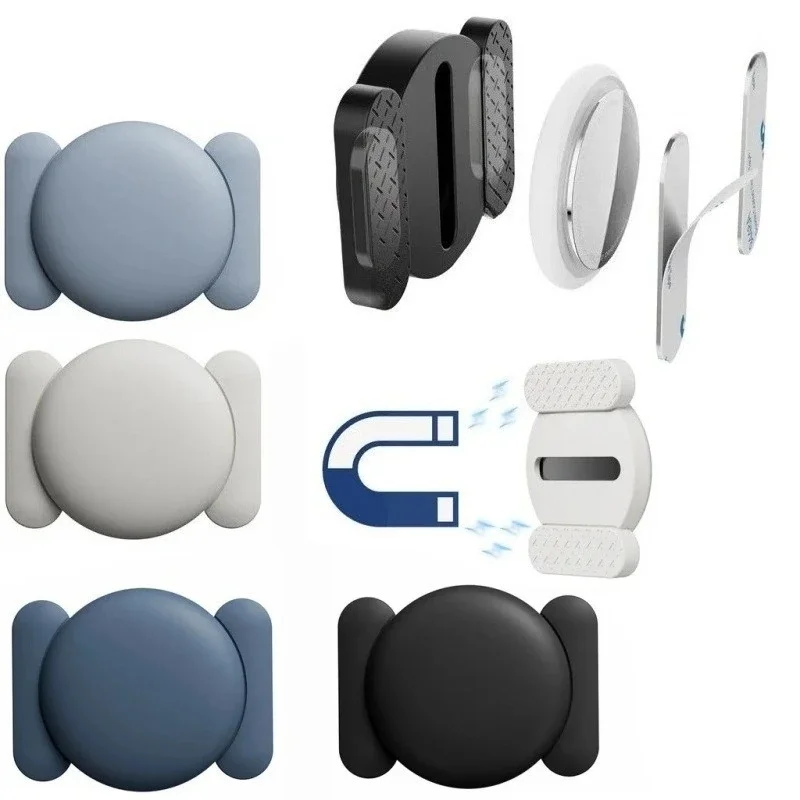 For Apple Airtag Silicone Protective Case Car Bike Motorcycle Clothing Waterproof GPS Tracker Anti-lost Magnetic Hidden Holder