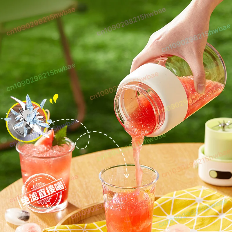 

Тихий высокоскоростной двигатель, 1000 мл, беспроводной блендер, стеклянная чашка без BPA для смузи, детского питания, протеиновый коктейль