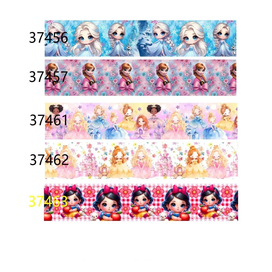 

5Yards Disney Princess Frozen Snow White Grosgrain Ribbon for Hairbows DIY Handmade Accessories Craft Materials