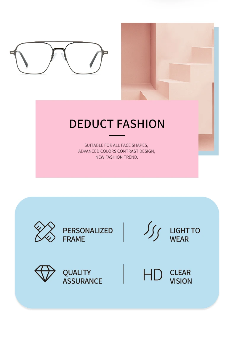 Metall 3-in-1 neuer Stil Magnet Clip auf Brillengestell Trend polarisierte Sonnenbrille für Männer 2023 optische Computerbrille UV400 7009 – Detail 2