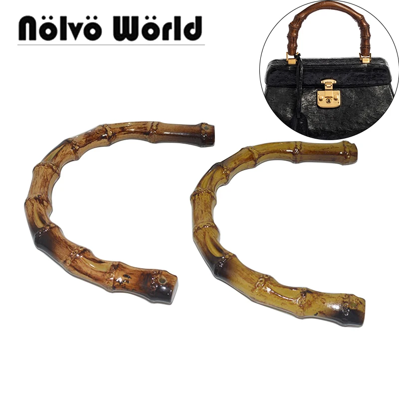 10-20-30 Pieces 12x9.5cm Resin Handle Perfect For Crossbody Bag Wine Bottle Case Handle Bamboo With Hardware