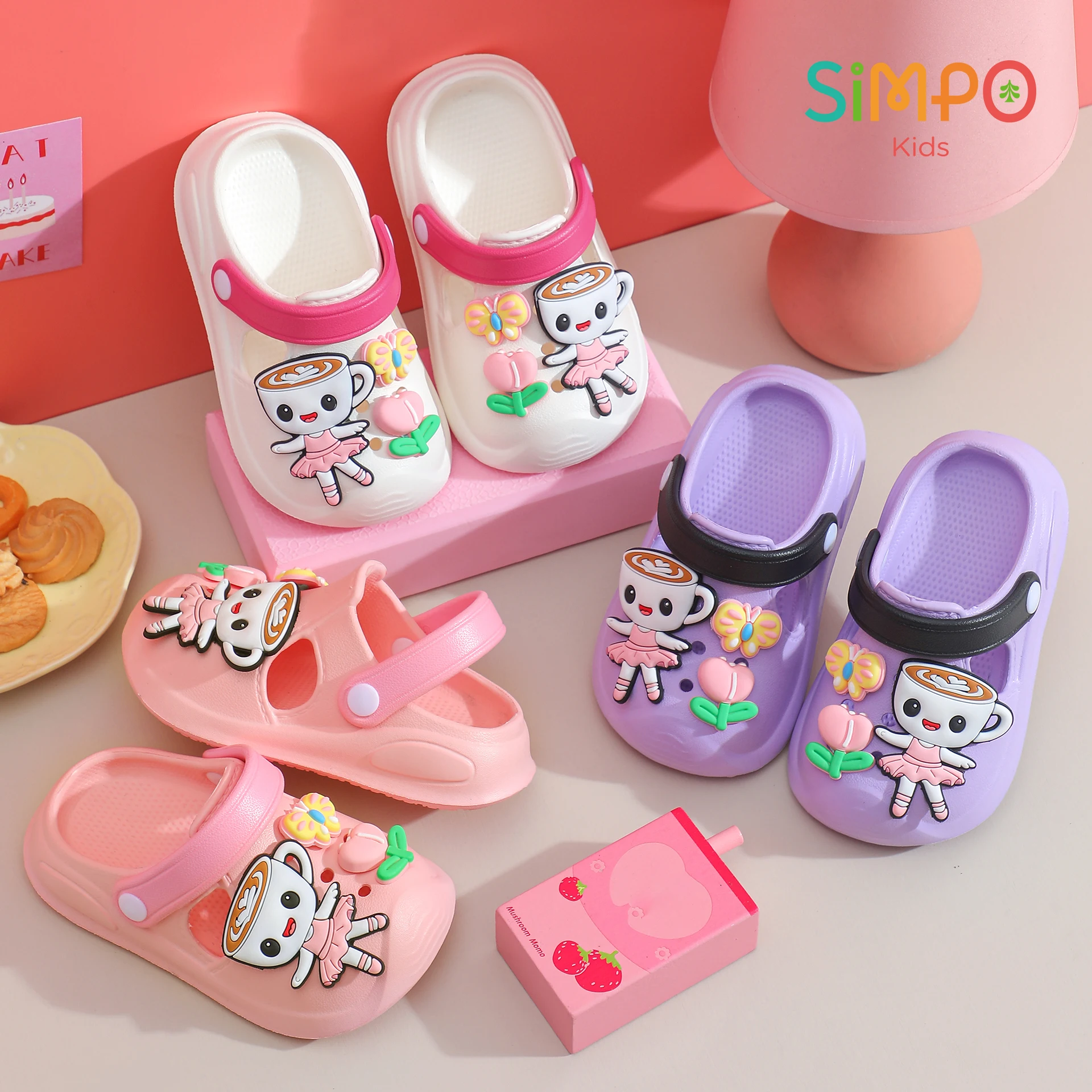 

Summer Girls' EVA Slippers Soft Bottom Versatile Simple Sandals Indoor And Outdoor Fashionable Outerwear Garden Shoes