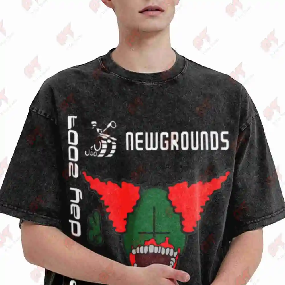 Newgrounds Madness Day 2007 Tricky Vintage Washed Tee Pure Cotton T-Shirt