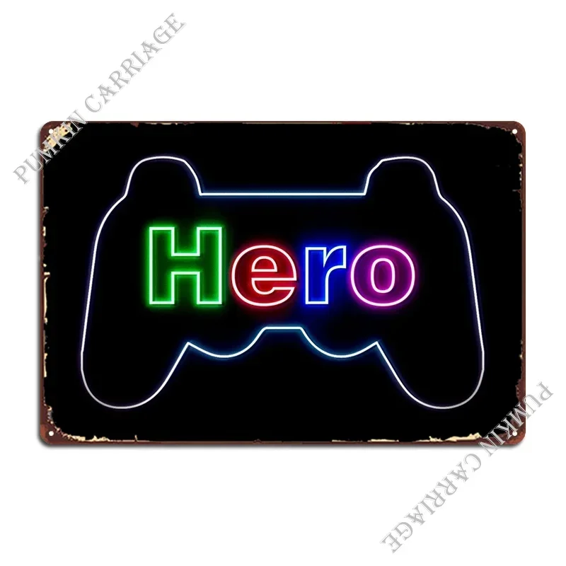 Hero Metal Sign Retro Pub Bar Cave Retro Tin Sign Poster