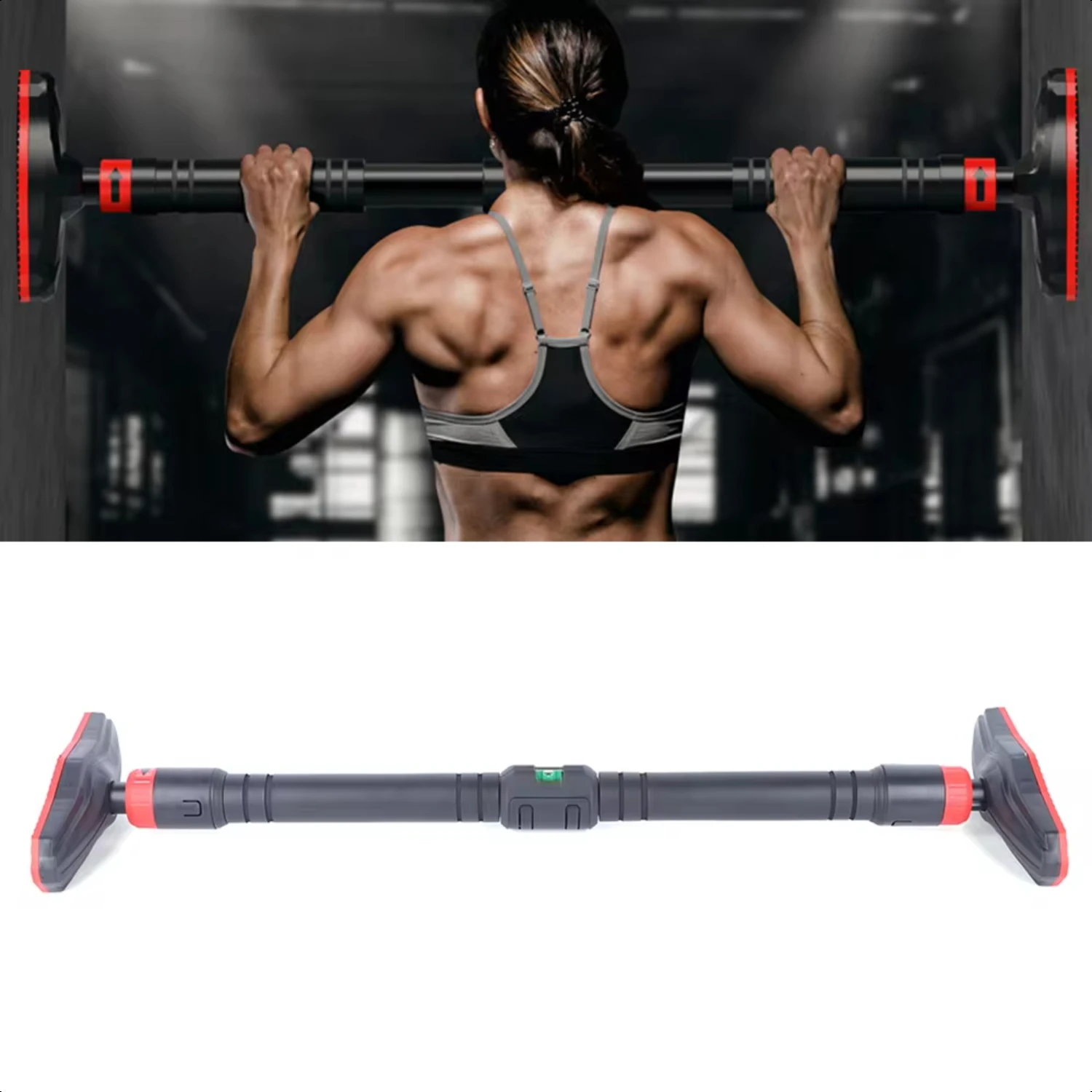 

New Household Adjustable Pull- Horizontal Strength Training Sport Fitness Equipment Gym Chin Pull Tool